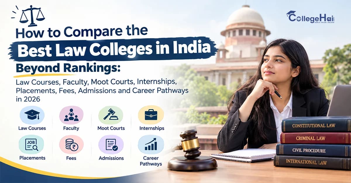How to Compare the Best Law Colleges in India Beyond Rankings: Courses, Faculty, Moot Courts, Internships, Placements, Admission, Fees & Career Scope in 2026