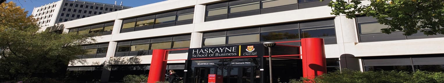 Haskayne School of Business Calgary banner